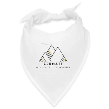 Minimalistisches Zermatt-Logo - Bandana - Weiß - Vorne
