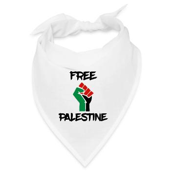 free palestine palästina faust fist - Bandana - Weiß - Vorne