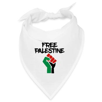 free palestine fist faust - Bandana - Weiß - Vorne