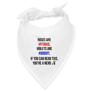 Roses are red, violets are blue - nerd edition - Bandana - Weiß - Vorne