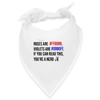 Roses are red, violets are blue - nerd edition - Bandana - Weiß - Vorne