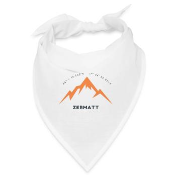 Minimalistisches Zermatt-Logo - Bandana - Weiß - Vorne