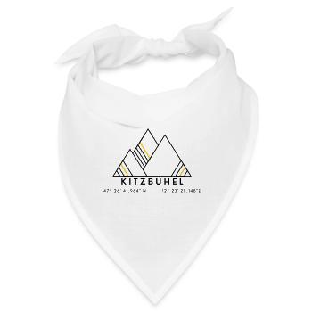 Minimalistisches Kitzbühel-Logo - Bandana - Weiß - Vorne