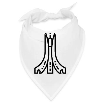 Algerisches Denkmal - Bandana - Weiß - Vorne