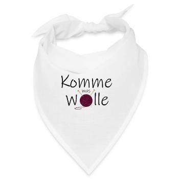 Wolle Spruch - Bandana - Weiß - Vorne