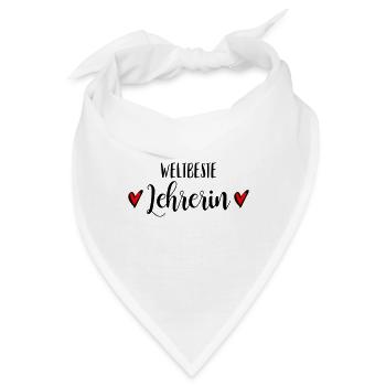 Beste Lehrerin Grundschullehrerin Klassenlehrerin - Bandana - Weiß - Vorne