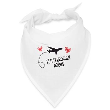 Ab in die Flitterwochen Honeymooner Hochzeitsreise - Bandana - Weiß - Vorne