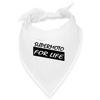 SUPERMOTO FOR LIFE - Bandana - Weiß - Vorne