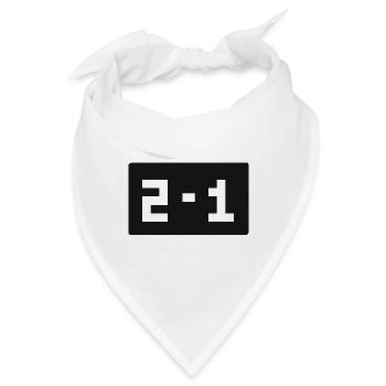 Retrogaming Spielergebnis 2 zu 1 Gewonnen Pixelig - Bandana - Weiß - Vorne