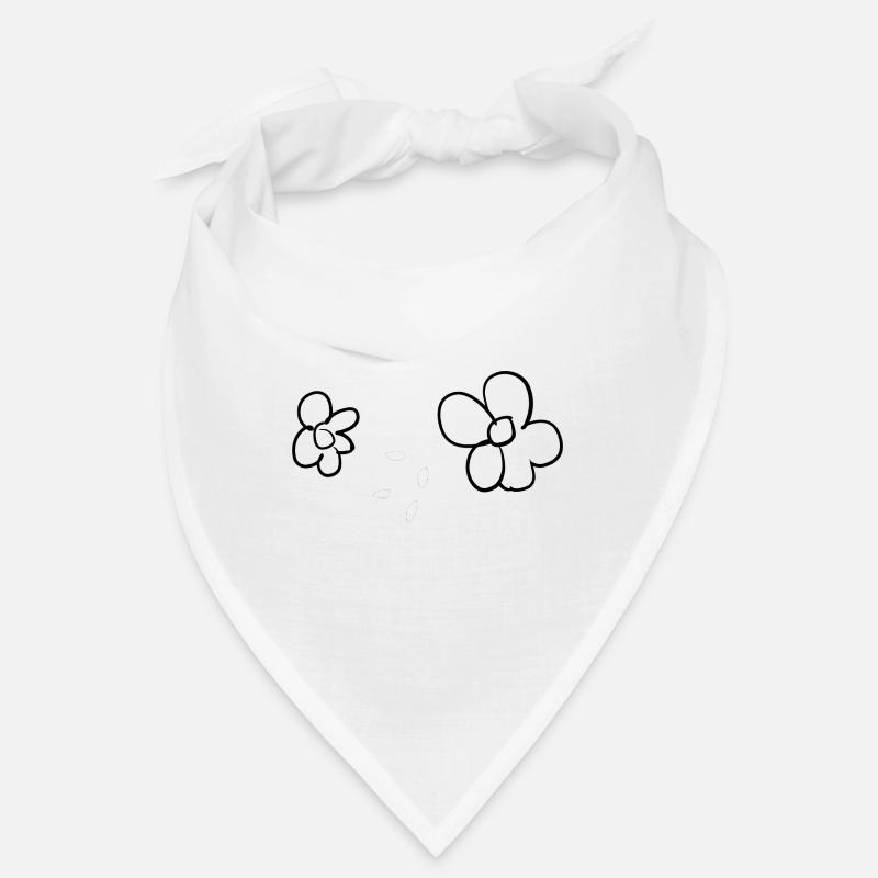 fleurs dessin animé fleur blanche deux Bandana