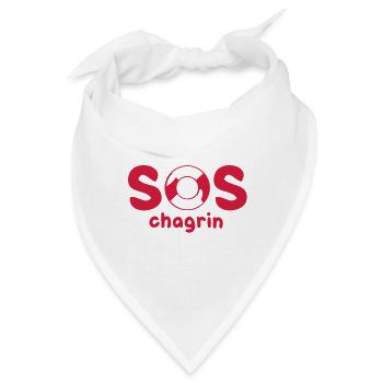 sos liebe Leid in Not - Bandana - Weiß - Vorne