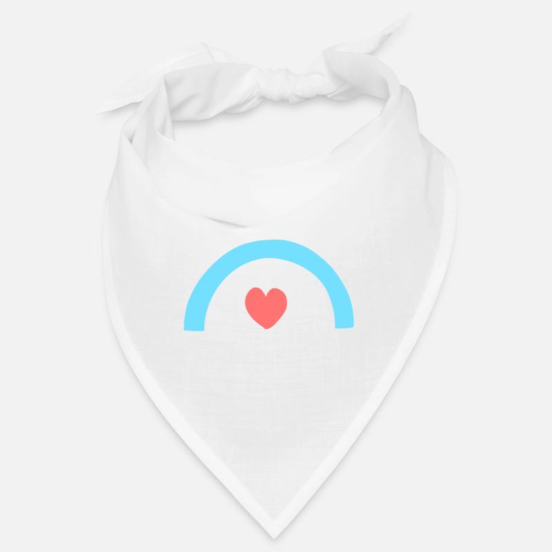 herz bogen form symbol formen rot blau Bandana