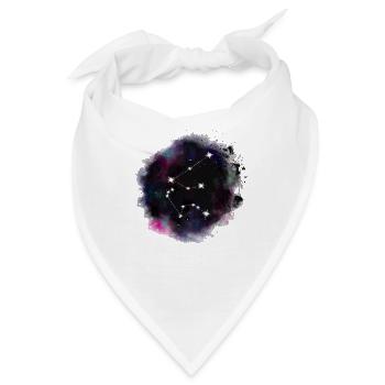 Wassermann/ Aquarius Sternzeichen im Universum - Bandana - Weiß - Vorne