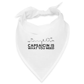 Capsaicin Ist Das Was Du Brauchst - Bandana - Weiß - Vorne