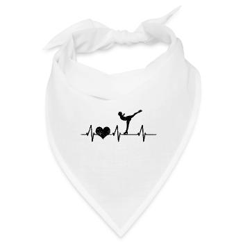 Schlittschuhlaufen Herzschlag Wintersport Eislauf - Bandana - Weiß - Vorne