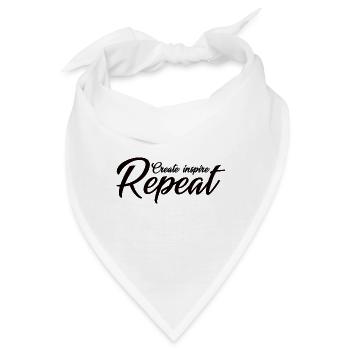 create inspire repeat - Bandana - Weiß - Vorne