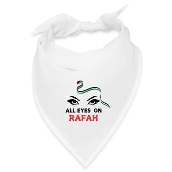 All eyes on Rafah - Bandana - Weiß - Vorne