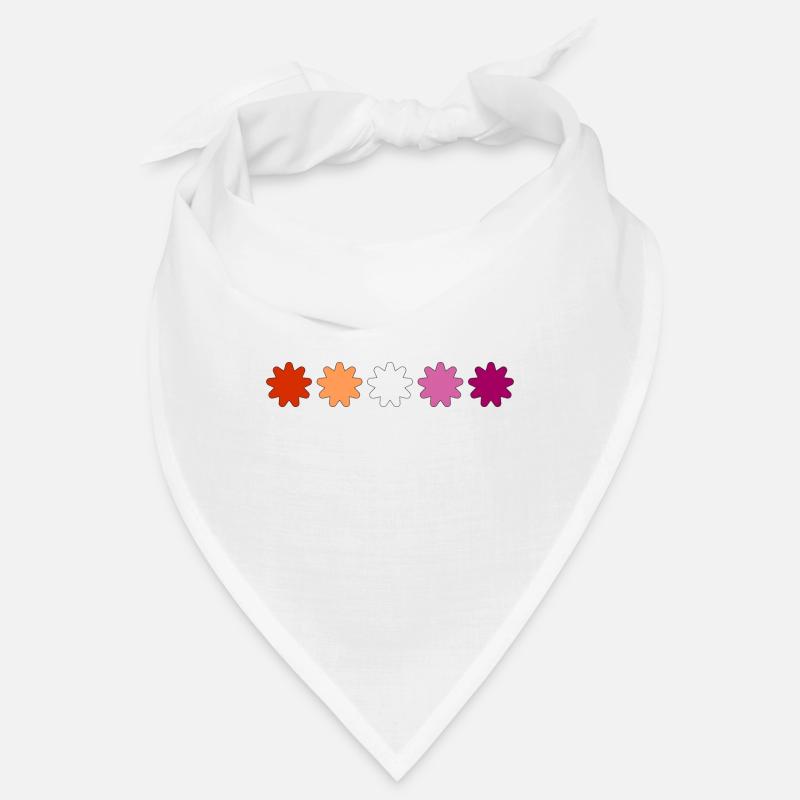 Subtle Lesbian Pride flowers Bandana
