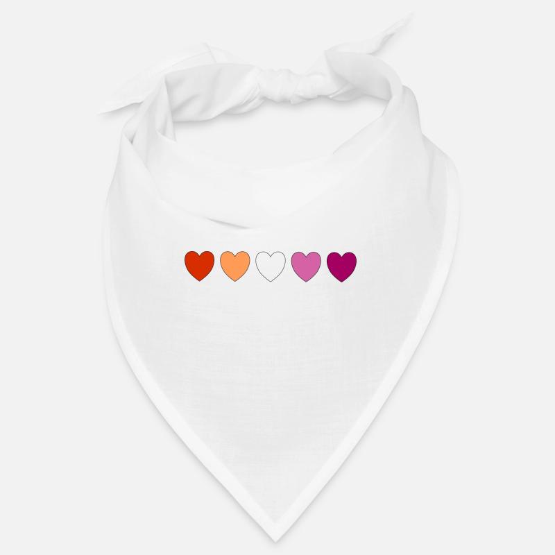 Subtle Lesbian Pride hearts Bandana