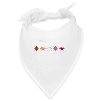 Subtile lesbische Pride-Stars - Bandana - Weiß - Vorne