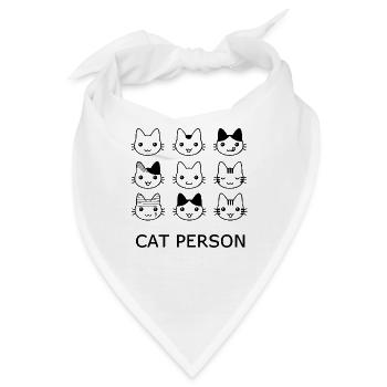 Katze Person - Bandana - Weiß - Vorne