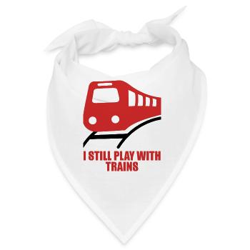 Lokführer, Zugführer, Eisenbahn, U-Bahn, ICE, Zug - Bandana - Weiß - Vorne
