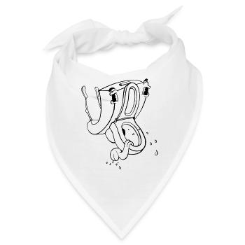 Crazy Toilet - Bandana - Weiß - Vorne