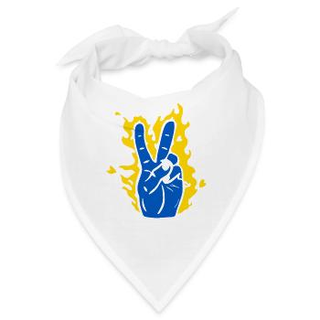Frieden Ukraine - Bandana - Weiß - Vorne