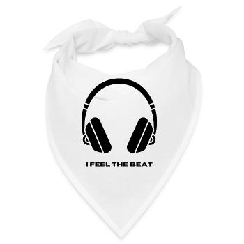 I FEEL THE BEAT - Bandana - Weiß - Vorne