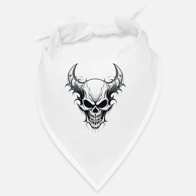 Schädel - Bandana - Weiß