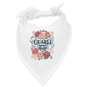 Schütze dein Herz - Bandana - Weiß - Vorne