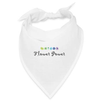 Flower Power - Bandana - Weiß - Vorne