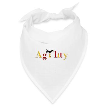 Agility Schrift Sprung - Bandana - Weiß - Vorne