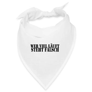Fußball Kreisliga Libero Verteidiger Geschenkidee - Bandana - Weiß - Vorne