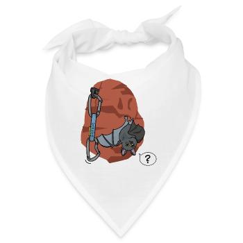 Klettern, Fledermaus - Bandana - Weiß - Vorne