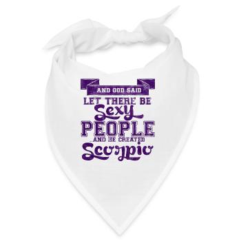 Sternzeichen Skorpion / Zodiac Scorpio - Bandana - Weiß - Vorne