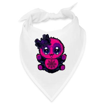 Kawaii Spinnenbaby mit Netz - Bandana - Weiß - Vorne