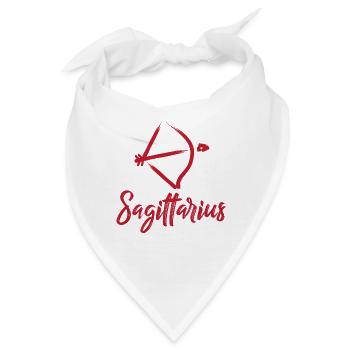 Sternzeichen Schütze / Zodiac Sagittarius - Bandana - Weiß - Vorne