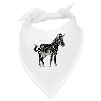 zebra horse safari serengeti africa afrika pferd12 - Bandana - Weiß - Vorne