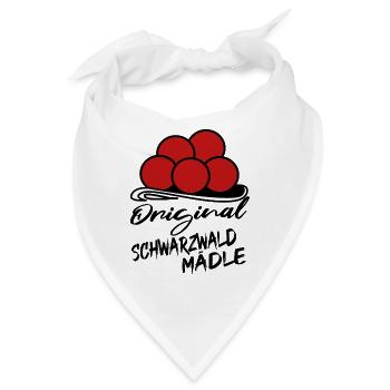 Schwarzwald Mädle Heimat Bollenhut Kuckuck - Bandana - Weiß - Vorne