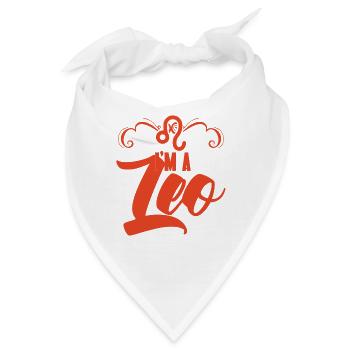 Sternzeichen Löwe / Zodiac Leo - Bandana - Weiß - Vorne