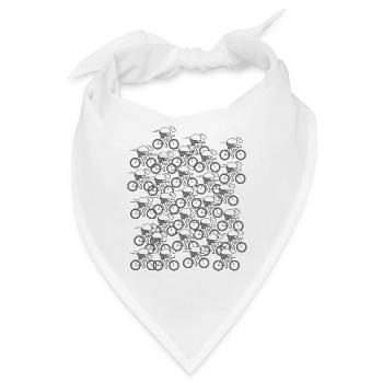 Fahrrad Fahrrad Fahrrad Fahrräder Radfahren Rad Club - Bandana - Weiß - Vorne