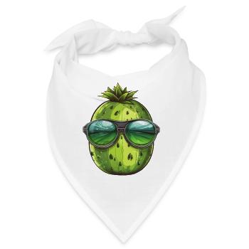 Coole Wassermelone - Design mit Sonnenbrille - Bandana - Weiß - Vorne