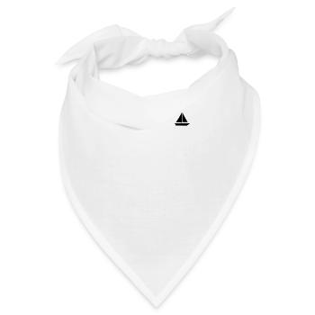 Minimalistisches Segeln Jolle Silhouette Pocket - Bandana - Weiß - Vorne