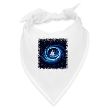 Segelboot Galaxy Milchstraße Weltraum Fantasy - Bandana - Weiß - Vorne