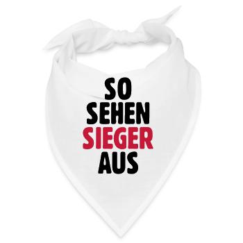 So sehen Sieger aus - Bandana - Weiß - Vorne