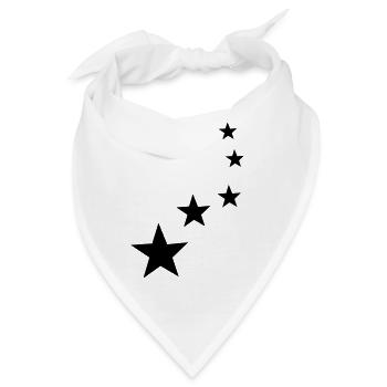 sterne - Bandana - Weiß - Vorne