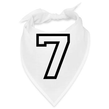 DIE NUMMER SIEBEN, 7 Jahre - Bandana - Weiß - Vorne