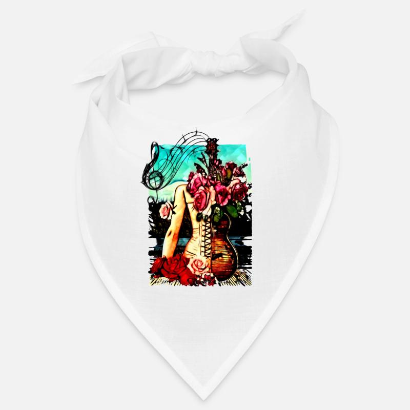 Gitarre Hüften - Bandana - Weiß