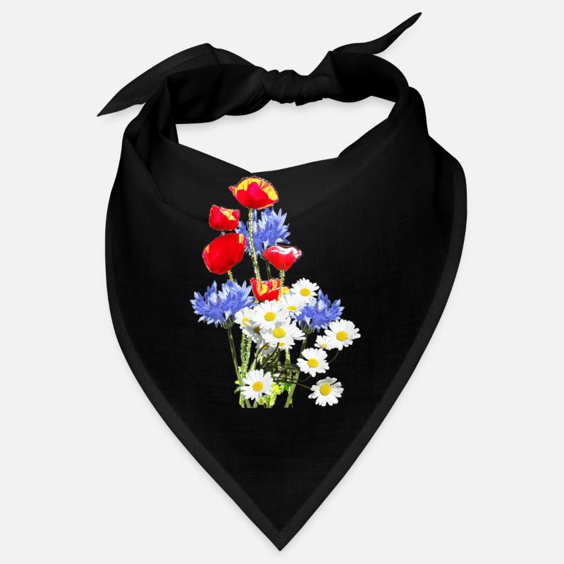Mohn-Kornblumen-Margerite Bandana